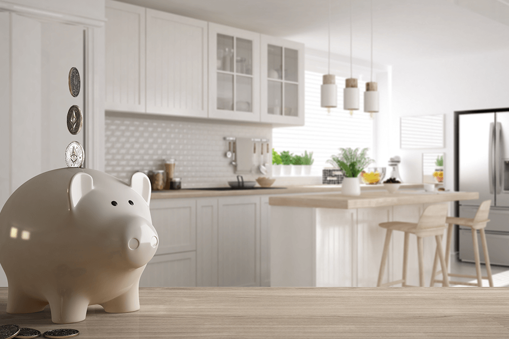 Remodeled Kitchen with Piggy Bank
