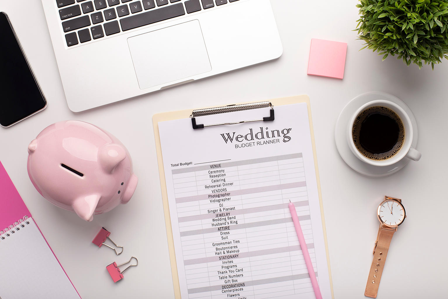 Wedding budget worksheet